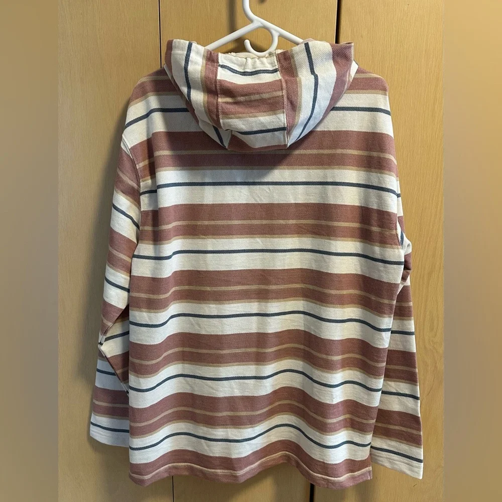 Hurley Hooded Poncho/Pullover in Phantom Rose Stripe - NWT - Picture 2 of 7